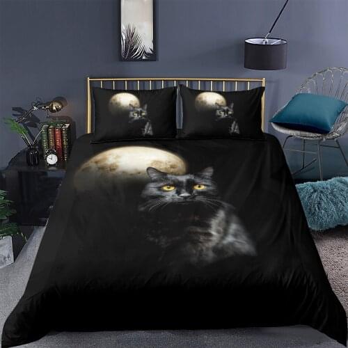 3D Design Duvet Cover Sets Bedding Set Quilt Comforther Covers Bed linens Full Twin Single Double Size Animal Cat Bed Linens