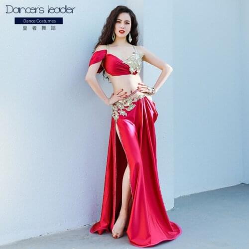 Belly dance performance suit bra + long skirt female adult high-end oriental dance group performance competition suit