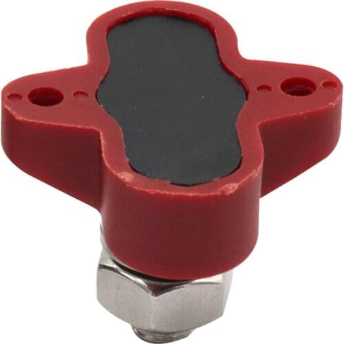 Red Junction Block Power Post Set Insulated Terminal Stud - M10 3/8 Inch