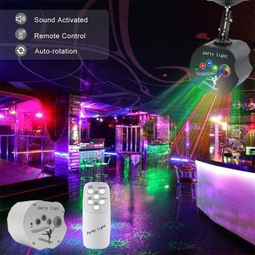 Creative Apple Shaped Mini RGB Lights Effect DJ LED Disco Light Party Show Rechargeable Laser Projector Stage Light With Remote