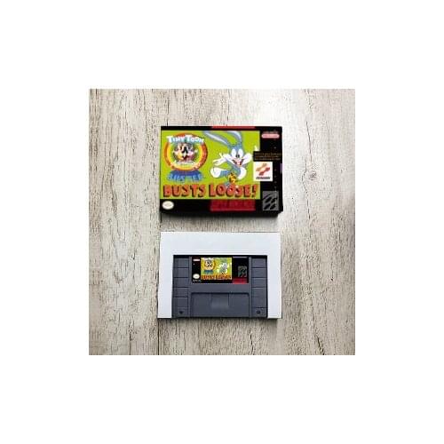 Tiny Toon Adventures Buster Busts Loose! - USA Version Action Game Card Battery Save With Retail Box