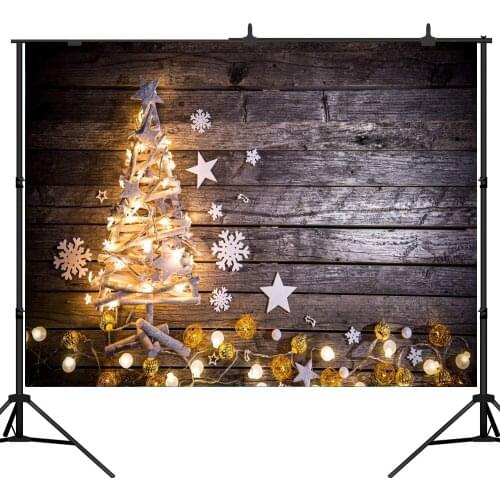 Lyavshi photography background for Christmas shiny tree wood wall backdrop photocall photobooth photo studio professional