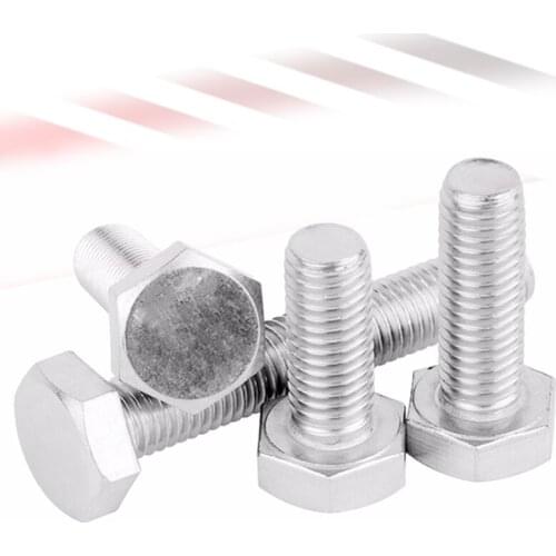M6 M8 M10 M12 M16 Aluminum 6063 DIN933 HEXAGON SET SCREWS MARINE GRADE STAINLESS STEEL FULLY THREADED BOLTS