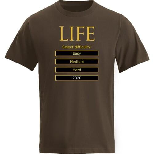 Select Life Difficulty 2021 Mens T-Shirt Cartoon Image Tops Short Sleeve Hip Hop Style Male T Shirts Fashion Casual Men T Shirt