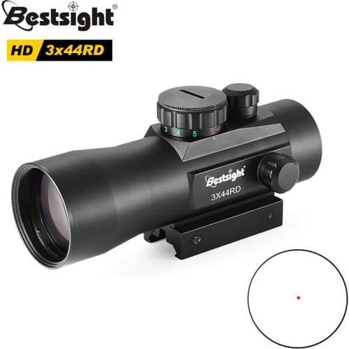 3X44RD Green Red Dot Sight Scope Tactical 11/20mm Rail Riflescope Fit Picatinny Mount Hunting Scopes
