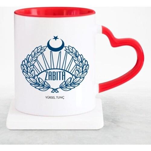 Personalized Professional Fuzz Red Heart Mug Cup