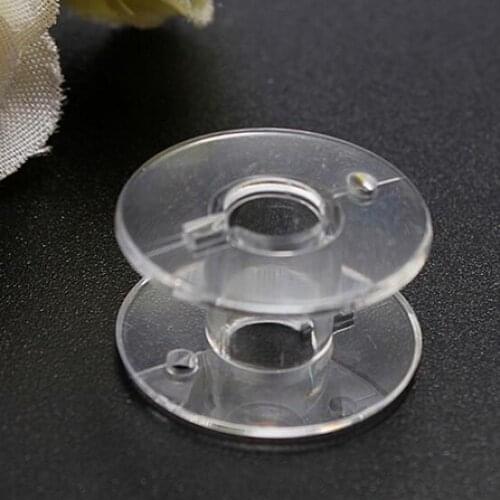 Hot 10PCS/set Plastic convex surface Empty Bobbins Sewing machine dedicated Plastic Clear Thread String Plastic Empty Spool