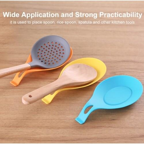 Silicone Insulation Spoon Rest Heat Resistant Placemat Drink Glass Coaster Tray Spoon Pad Eat Mat Pot Holder Kitchen Accessories