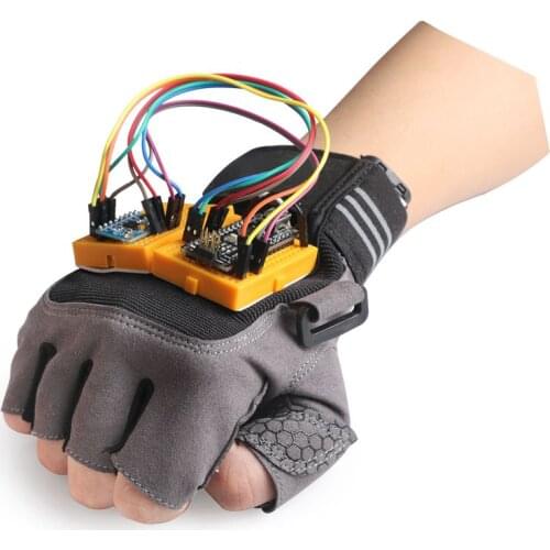 Smart Robot Trolley Sports Glove Kit DIY Nano Wireless Bluetooth Compatible Arduino Control Kit