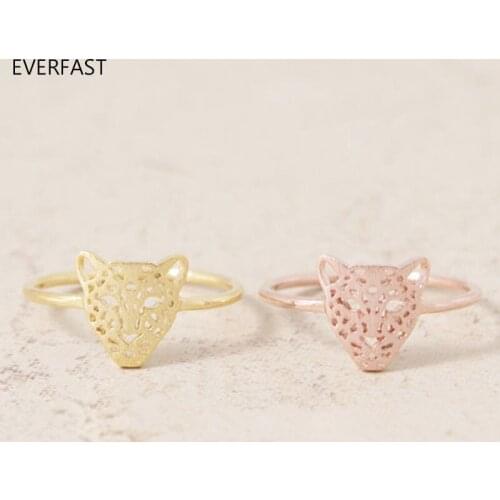 3pc/Set Cute Leopard Head Rings Fashion Lovely Animal Ring Mix Color For Women Jewelry Accessories Anillos Mujer Free Shipping