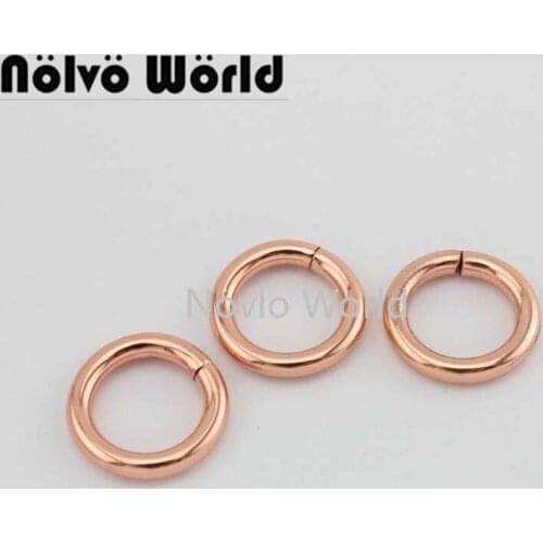 Nolvo World 5-20-100pcs 5 colors 12.6mm metal O ring bag handle buckles rose gold bag lock hang buckles diy hardware accessories