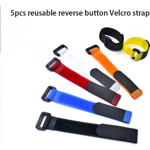 5Pcs 2x30cm nylon Reverse buckle velcros magic hook loop fastener Reusable Fishing Rod Tie Holder Strap cable ties velcroing