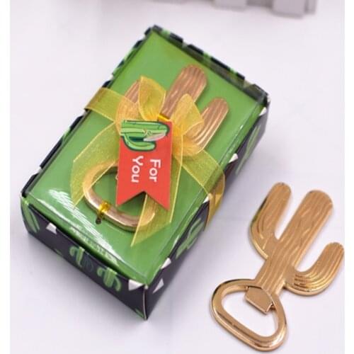 50pcs/lot Cactus Beer Bottle Opener Gifts Wine Soda Bottle Openers Sea Beach Wedding gift Favors party decorations