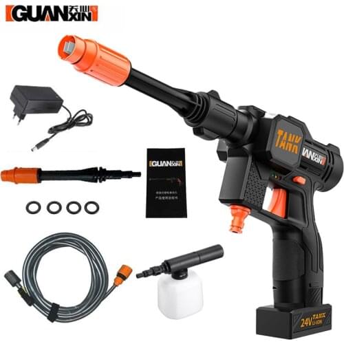 24V 500W 12000mAh Cordless Electric High Pressure Car Cleaner Washer Power Auto Spray Garden Tool For Makita Lithium Battery