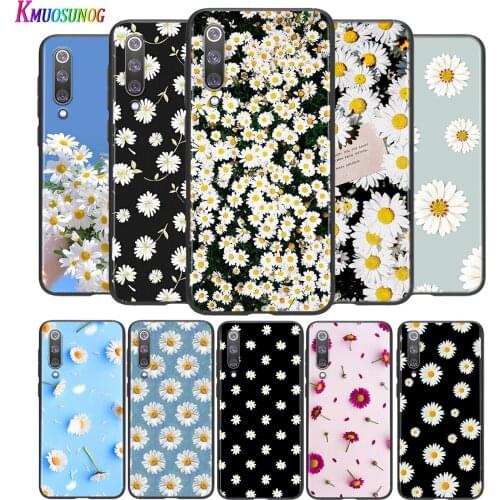 Beautiful Flower Daisy For Xiaomi Mi 8 9 10 11 10i 11i 10 10 11Pro A3 9T 10T Lite Pro Se Ultra 5G Black Soft Phone Case