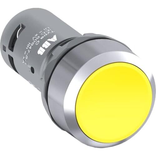 CP1-30Y-20 10010893 Compact Pushbutton - Momentary - Flush - Yellow - Non-illuminated - Chrome plastic - 2NO