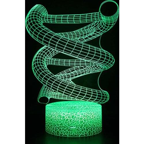 Bedroom Illusion Lamp livingroom Bedside Decor for Xmas NewYear3D7Color Changing Yoga LED Meditation of Acrylic Night Light LED
