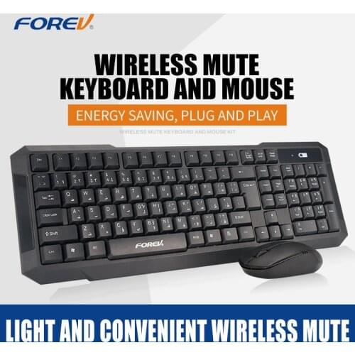Keyboard Manufacturer Direct Sales FV-360 Wireless Set Notebook Silent Office Keyboard Thin Portable Mouse Set
