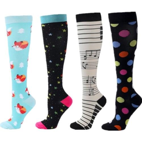 Compression Socks Women Men Knee High Stockings Best For Athletic Nurses Outdoor Hiking Sports Crossfit Flight Travel Fitness