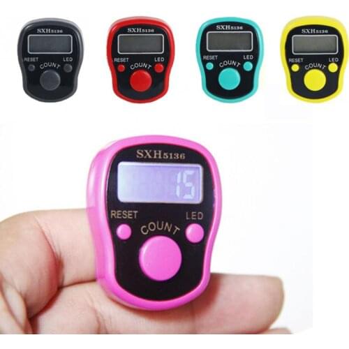 Fashion Portable LED Light Luminous Finger Ring Counter Accurate Electronic Digital Tally Counter