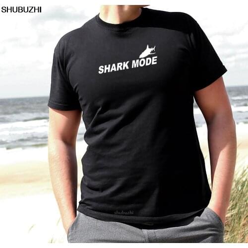 SHARK MODE MENS T-SHIRT GYM FITNESS SPORT TOP URBAN FASHION OUTFIT ACTIVEWEAR summer o neck tee free shipping cheap tee sbz8513