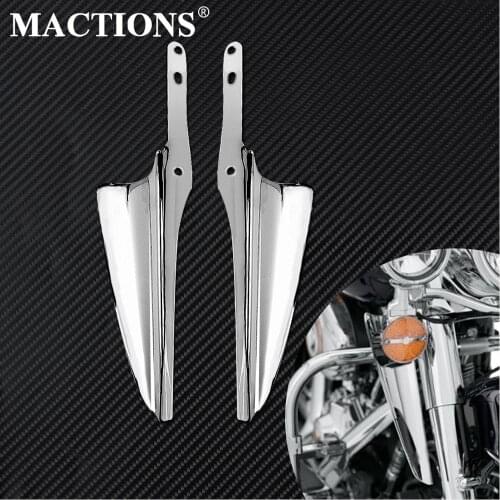 Motorcycle Front Fork Mount Wind Deflectors Chrome For Harley Touring Road King 1995-2020 Street Glide FLHXS Electra Glide FLHX