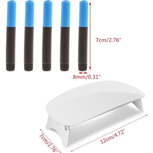 Portable LED UV Curing Lamp Light with USB Power / 5 Pieces UV Adhesive Glue for Mobile Phone Tempered Glass Film Drop Shipping