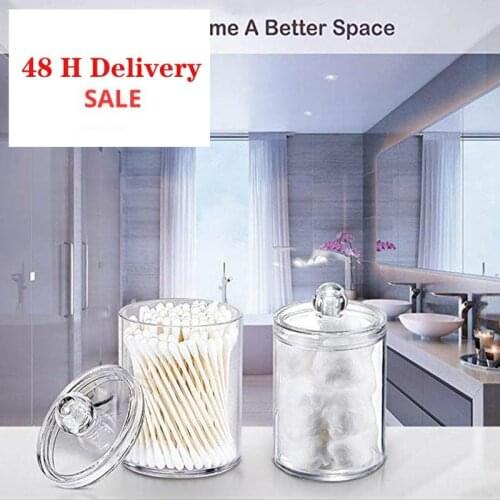 Transparent Organizer Cotton Swab Storage Box Organizador Acrylic Cotton Pad Storage Box Cosmetic Plastic Box Bathroom Bedroom