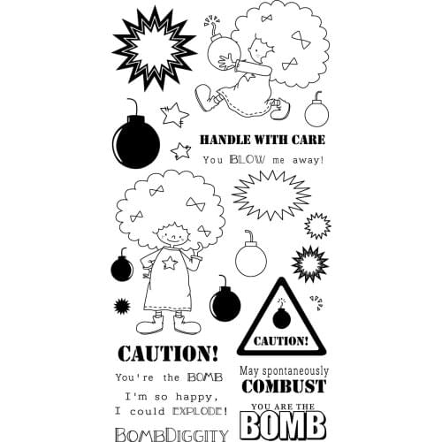 Bomb clear Silicone Rubber Stamp for DIY scrapbooking/photo album Decorative craft A85