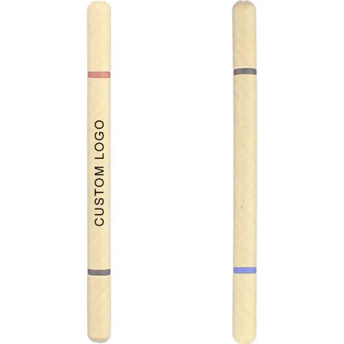 Dual Refill Eco Ball Pen Recycled Paper Custom Ballpoint Pen Promotional Customized Gift Pens Personalized Logo Pen Giveaway