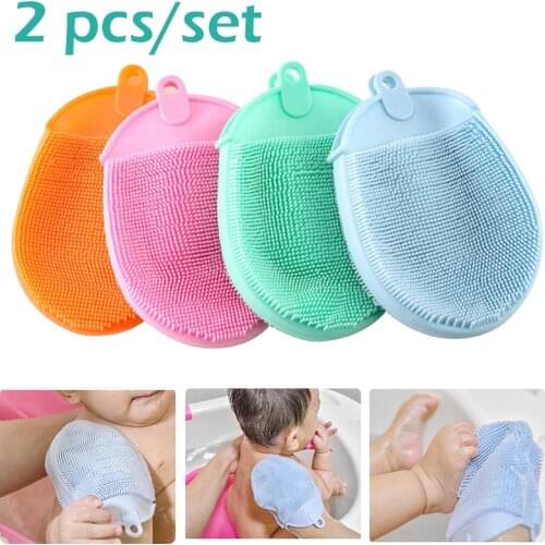2Pcs Body Brush for Massage Soft Exfoliating Shower Brush Dry Brushing Baby Showers Cleaning Woman Man Skin Care Body Brush