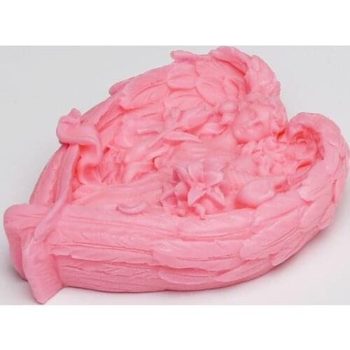 Angel Wings silicone Mold for soap making 3D clay craft Candle Mold DIY Heart Decorating soap Mould
