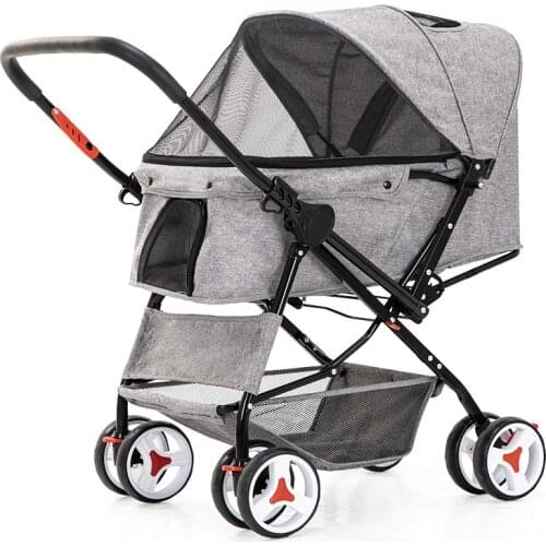 Pet cart dog out cart cat cart one click folding quick installation two way pet cart