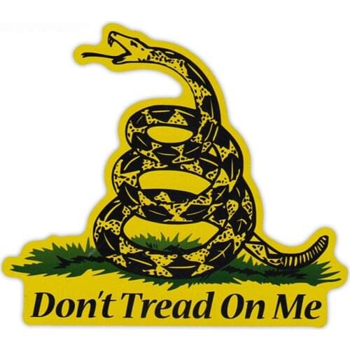 DasDecal Don't Tread on Me Car Sticker Coiled Snake Personalized Decal Laptop Truck Motorcycle Auto Accessories PVC,13cm*11cm