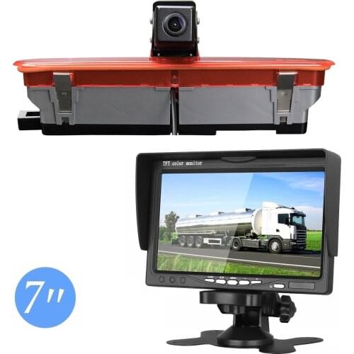 HD 720P E9 Brake Light Camera + 7 '' monitor for Fiat Doblo/Opel Combo/Vauxhall Combo (2010-2019) Night Vision Camera Waterproof