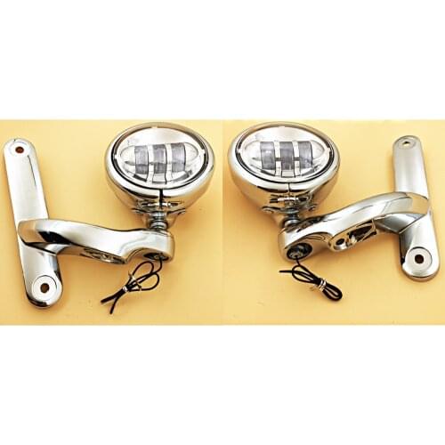 4 1/2" LED Auxiliary Lighting&Brackets For Harley Street Glide Electra Glide Road King Models