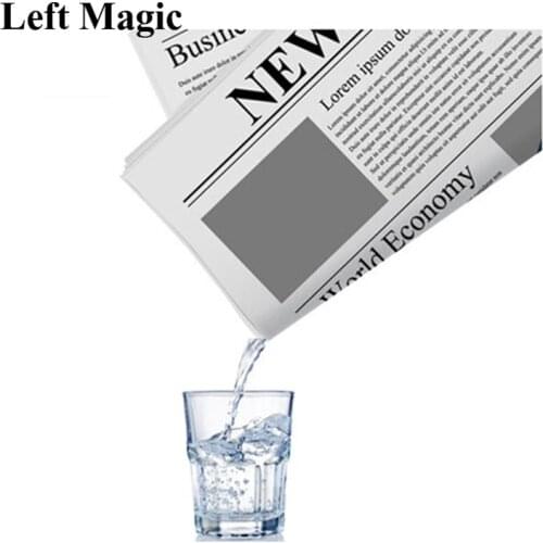 Gag Toys Drink Water Newspaper Close-Up Newspapers Hidden Water Magic Tricks Props Funny Novelty Halloween Party Classic Toys