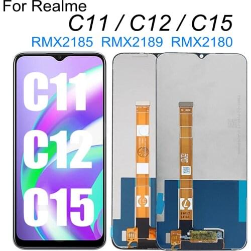 6.5" FOR OPPO Realme C11 C12 RMX2185 LCD Display Touch Screen Digitizer Assembly Replacement parts For Realme C15 RMX2180 LCD