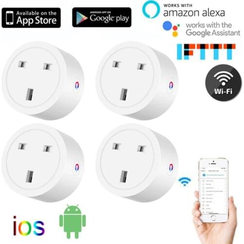 1/3/5pcs EWeLink Smart Plug WiFi Socket US/UK Power Monitor Timing Function Control With Alexa Google Smart Home Smart Socket