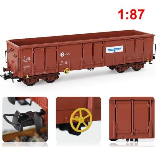 1pc/2pcs HO Scale Brown RENFE Printed High-side Gondola Car Railway Wagons Rolling Stock 1:87 Freight Car C8742PZ