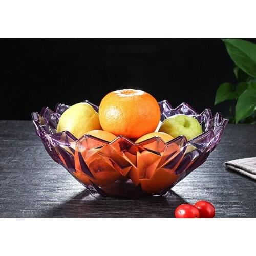 1PC Dry Fruit Plate Home Food Plate Decoration Japanese Thicken PS Plastic Fruit Plate for Sitting Room European Styles OK 0832