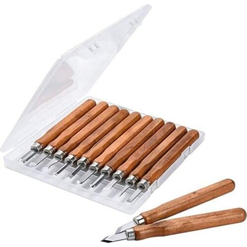 12pcs/set Woodworking Carving Knife Wood Carving Chisels Tools Woodworking Engraving Olive Carving Knife Handmade Knife Tool Set