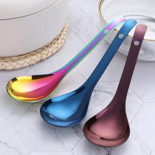 304 Stainless Steel Communal Spoon, Large Serving Spoon, Rice Porridge Spoon, Household Spoon, Thickened Large Soup Spoon