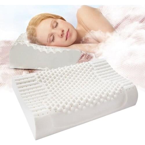 60x40cm Pure Natural Latex Orthopedic Pillows Thailand Remedial Neck Spine Massage Vertebrae Health Care Bedding Cervical Pillow