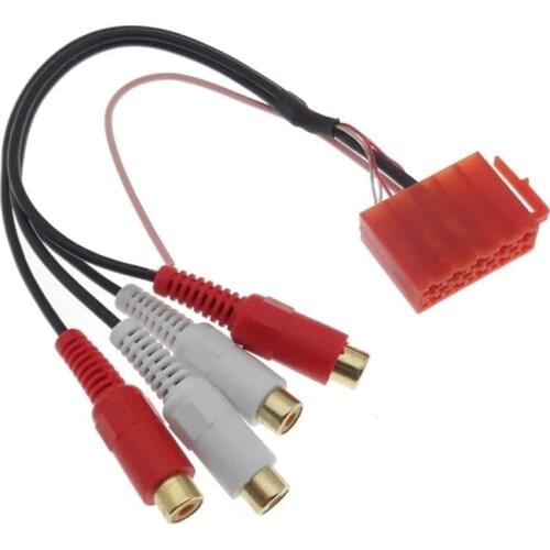 Bestolink MINI ISO 10Pin Line Out Adapter 4RCA Stecker for VW VDO Radio