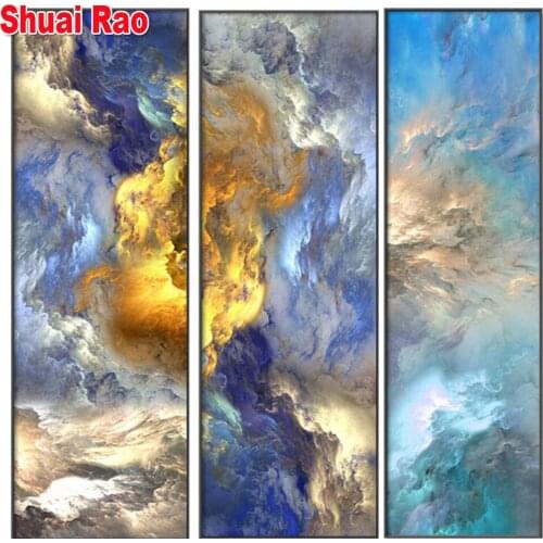 Abstract landscape Auspicious Cloud diamond embroidery round diamond mosaic full square diamond painting cross stitch home Decor