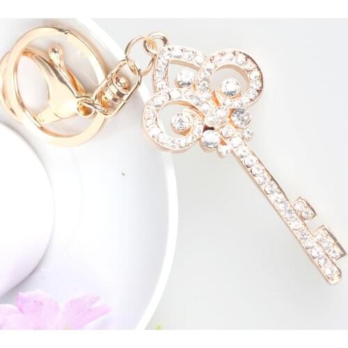 Vintage Key Style Lovely Charm Pendent New Crystal Purse Bag Keyring Gift Key Chain Women In Jewelry
