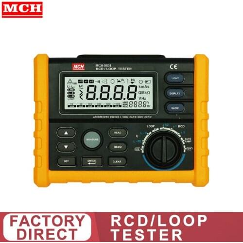 Circuit Testers RCD/Loop DC 45Hz~65Hz 100 Groups of Data Logging MCH-9831