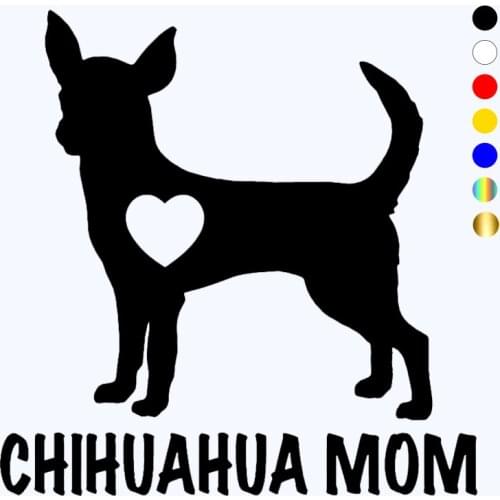 CK20098# Vinyl Decal CHIHUAHUA MOM Car Sticker Reflective Waterproof Car Styling Decor on Motorcyle Truck Bumper Rear Window