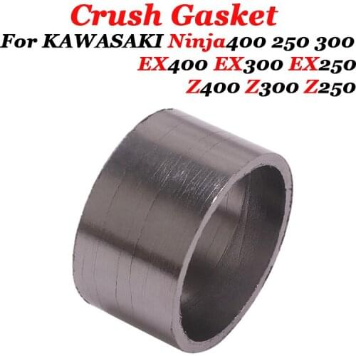 For KAWASAKI Ninja 250 300 400 Z250 EX400 Motorcycle Exhaust Pipe Graphite Gasket To Muffler Silencer Gasket Seal Tube Link Pipe